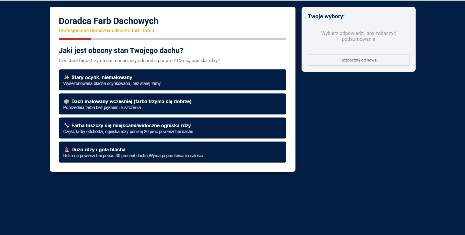 Jak dobrać farbę na dach blaszany? Doradca Farb Dachowych Jotun — kalkulator online
